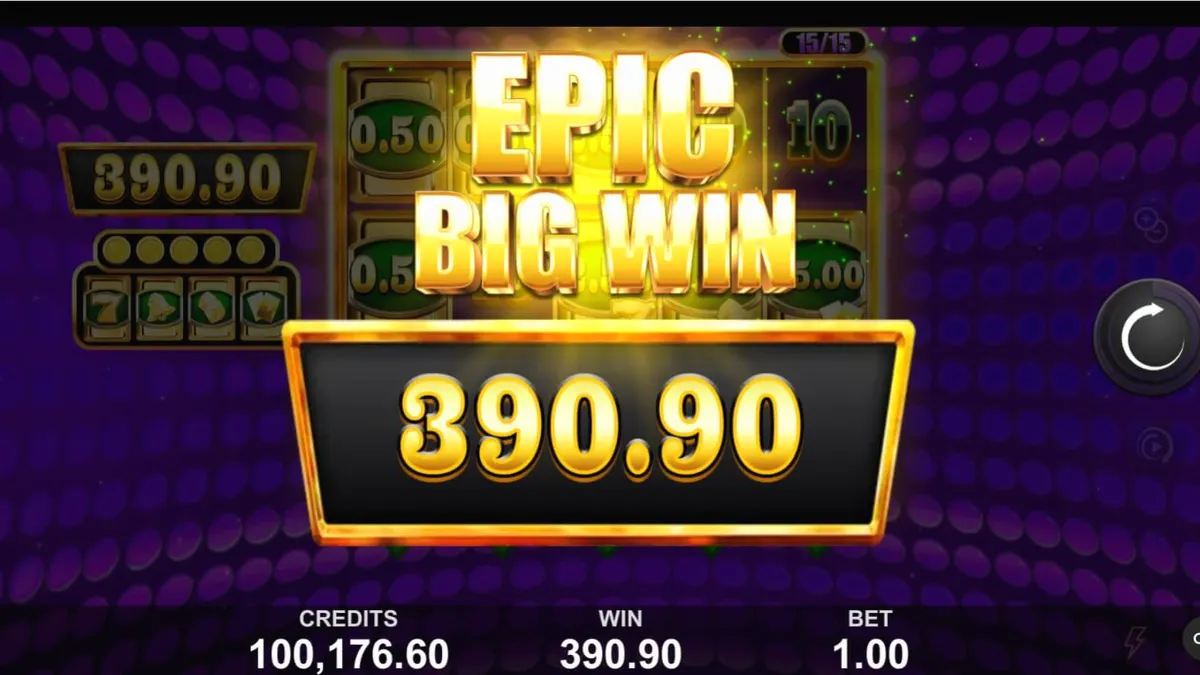 Mesin slot Cash Spree Gold dengan simbol emas dan permata berkilauan.